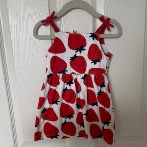 Carter's Strawberry Print Dress in Red and White